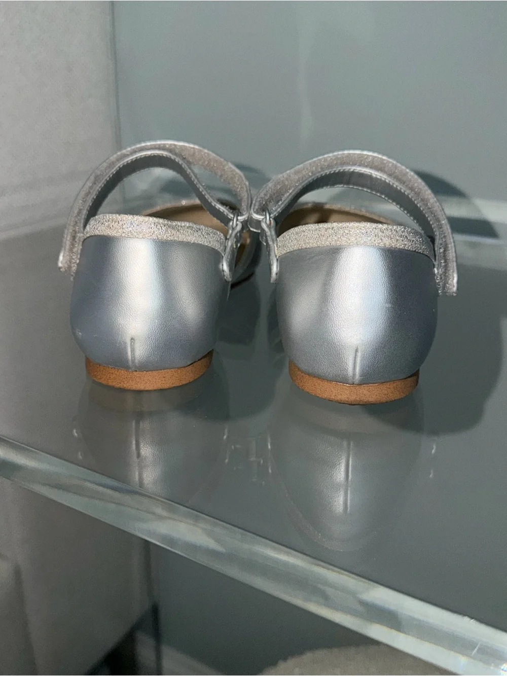 Mayoral Silver Girls' Mary Jane Flats with Glitter Straps